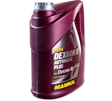 Синтетическое трансмиссионное масло MANNOL DEXRON III AUTOMATIC PLUS 4 ...