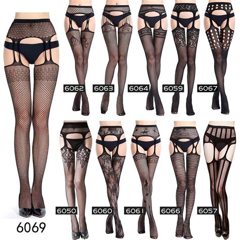 Thigh Highs Tights Lingerie Fishnet Stocking Sexy Lace Top Suspender Sheer Intimates Erotic