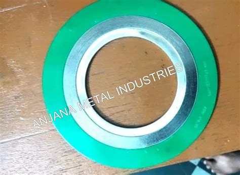 Stainless Steel Green Metal Spiral Wound Gasket For Industrial Round