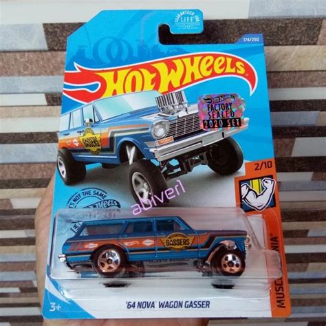 Hot Wheels Nova Wagon Gasser 藍色工廠密封 Kmart 蝦皮購物