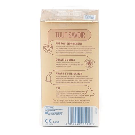 Durex Nude Extra Large Pr Servatifs Ultra Fins Sensations Intactes