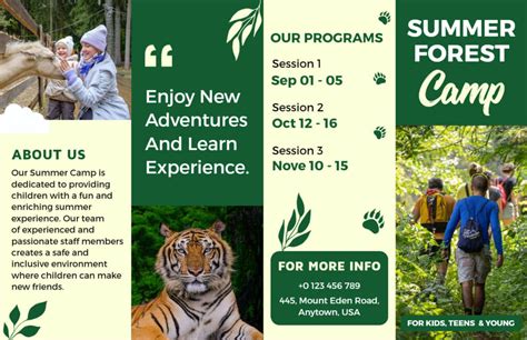 Summer Camp Brochure Templates