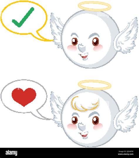 Angel Cartoon Character White Background Illustration Stock Vector