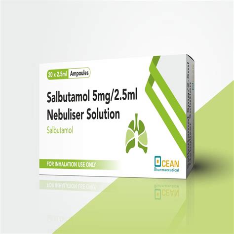 Salbutamol Nebuliser Solution Manufacturer Best Price 20x25ml Ampoules