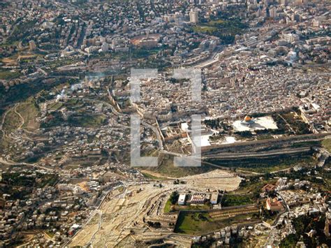 Aerial view of a temple mount and the city of... — Photo — Lightstock