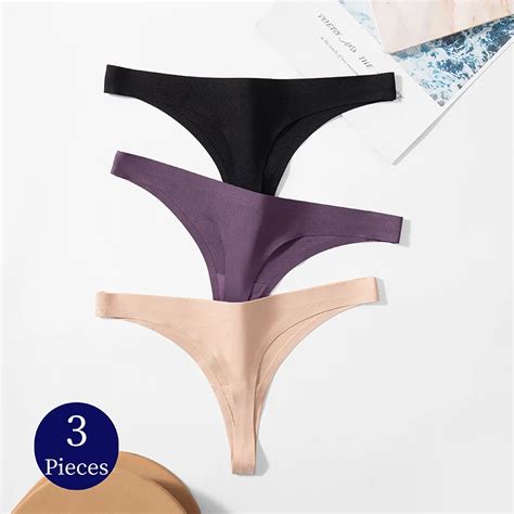 Trowbridge Pcs Women S Panties Set Silk Satin Female Thongs Seamless Underwear Sexy Lingerie