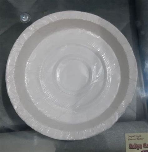 Inch Size White Round Shape Disposable Paper Plates Application For