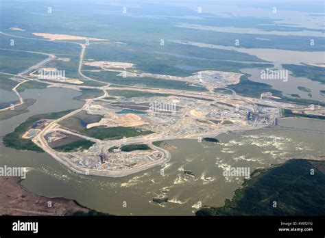 Aerial Construction Keeyask Generating Station Gillam Manitoba