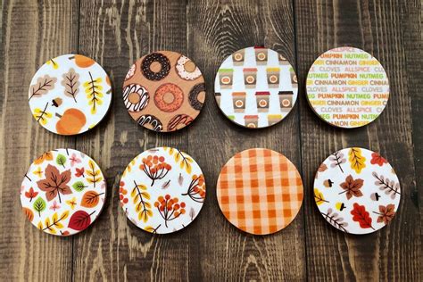 8 Fall Magnets Fall Magnet Set Fall Pumpkin Magnets Autumn Etsy