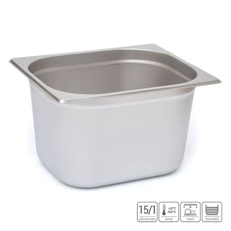 Гастроёмкость GN1/2, 325х265х200 мм, 10,9 л (нерж.сталь)