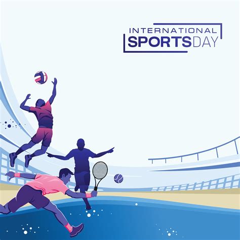 Sports Background Vector Sports Day Illustration Graphic Design For