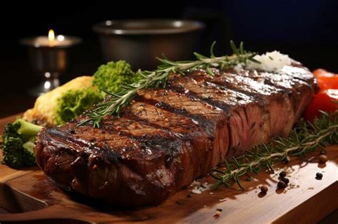 Premium Photo A Perfectly Cooked New York Strip Steak