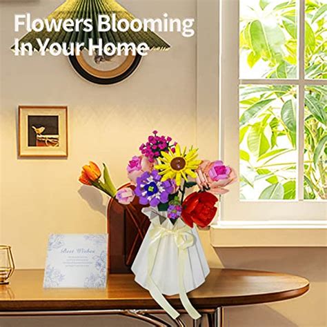 UJYY 2023 Flower Bouquet Building Kit 11 Artificial Flowers Building