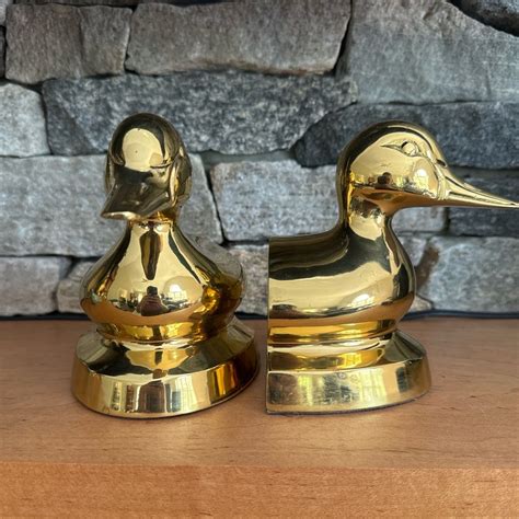 Bookends Brass Etsy