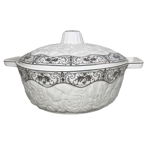 Кастрюля для запекания керамика, 19.5х23х12.8 см, круглые, с крышкой ...