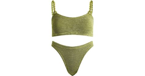 Hunza G Phoebe Bikini In Green Lyst UK