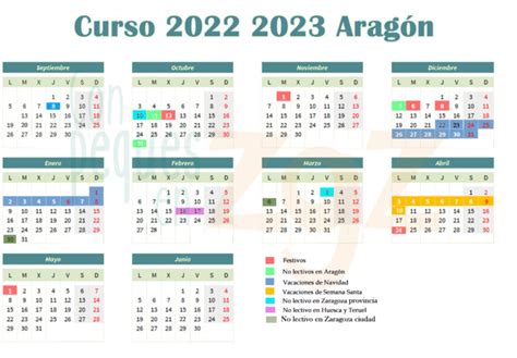 Calendario Escolar En Arag N Y Zaragoza Para El Curso Y