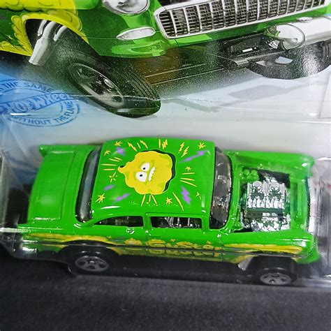 Hot Wheels 55 Chevy Bel Air Gasser Guster Mattel Games Collectible Model Car Miniature Gift
