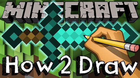 How To Draw The Diamond Sword From Minecraft Drawing And Coloring