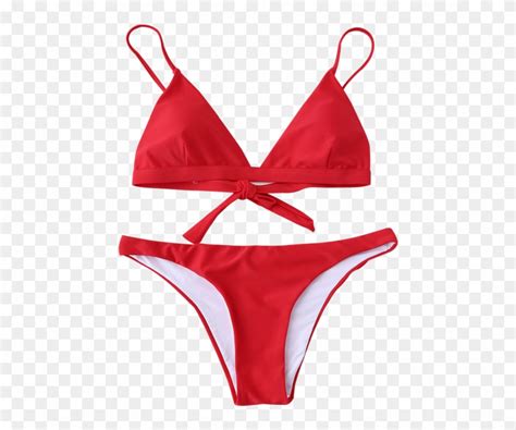 Padded Back Tied Bikini Clip Art Black And White Stock Zaful Red