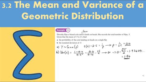 32 Mean And Variance Of A Geometric Distribution Fs1 Chapter 3 The Geometric Distribution