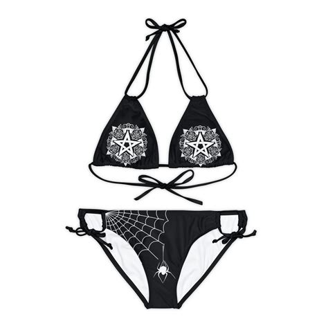Strappy Goth Bikini Set Etsy