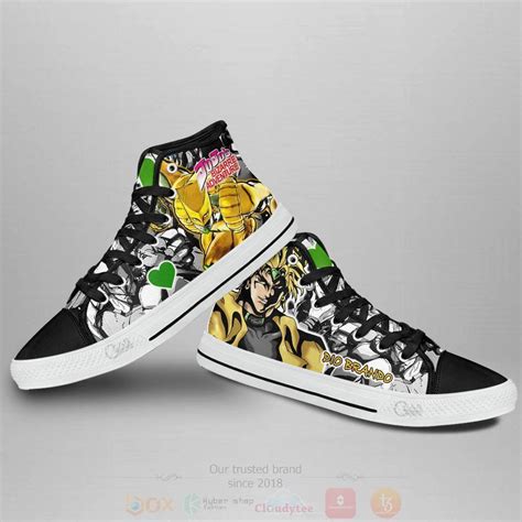 Hot Anime Jojo S Birraze Adventure Dio Brando Canvas High Tops Boxbox Branding Luxury T Shirts
