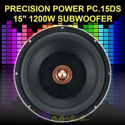 PRECISION POWER PC 15DS 15 1800W MAX DUAL 2 OHM POWER CLASS SUBWOOFER