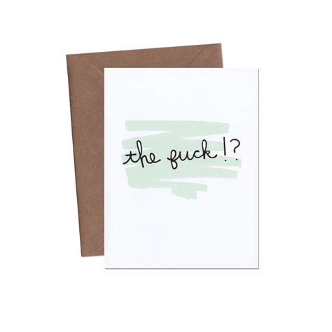 The Fuck Card Funny Sympathy Card Grief And Mourning Card Funny Greeting Card Etsy