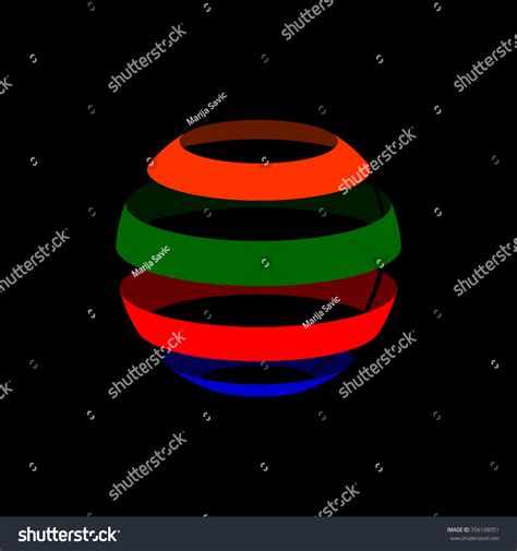 Professional Logo Design Colorful Black Background Stock Vector