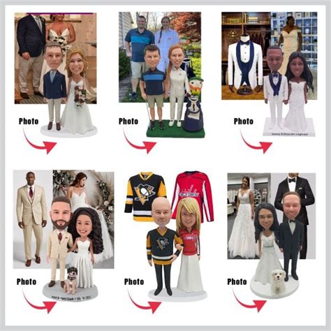 Custom Gay Wedding Bobbleheads Cake Toppers Same Sex Bbobbler