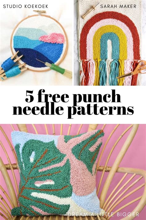 Free Punch Needle Pattern Web How To Make Your Punch Needle Coasters