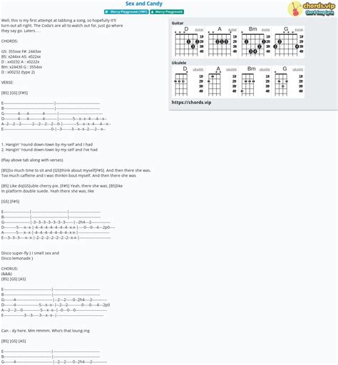 Chord Sex And Candy Marcy Playground Tab Song Lyric Sheet Guitar Ukulele Chordsvip