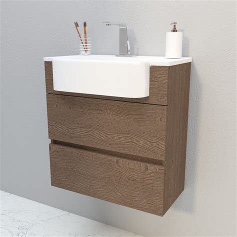 Mobile Da Bagno Sotto Lavabo Paris Con Top L X Marrone Lavabo Non