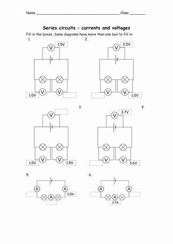 Voltage In Series And Parallel Circuits Worksheet