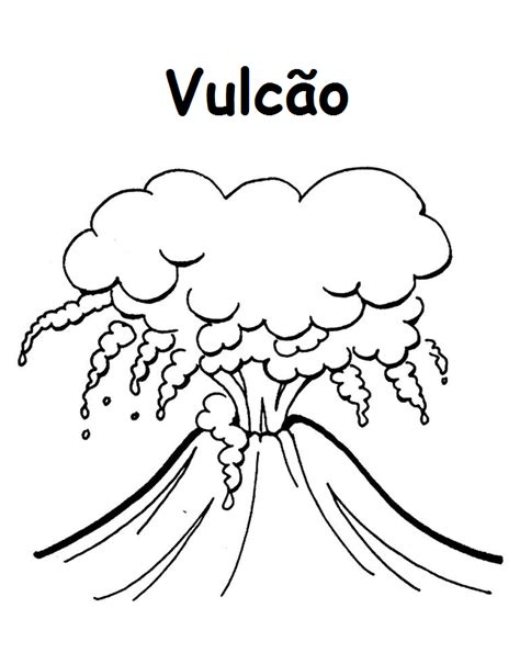 Blog de Geografia Vulcão Desenhos para Imprimir e Colorir