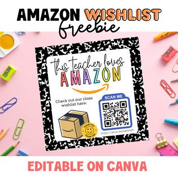 EDITABLE - Amazon Wishlist Card FREEBIE by Jennifer Hanger | TPT