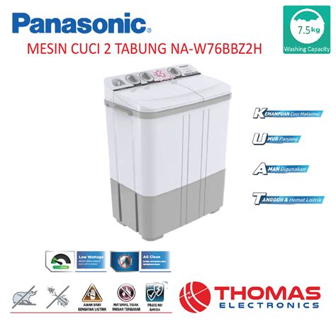 Jual Mesin Cuci Tabung Panasonic Kg Twin Tub Na W Bbz H Na W