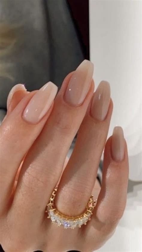 Nude Gloss Colors Nail Short Almond Coffin Round Nail Tips Etsy Gel Nails Stylish Nails Nails