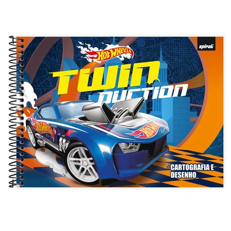 Caderno Desenho Cartografia Capa Dura Folhas Hot Wheels Shopee Brasil
