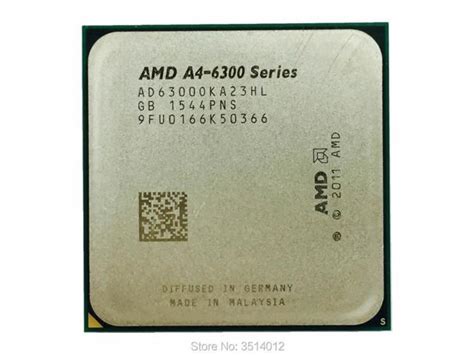 AMD A4-Series A4 6300 A4 6300K A4 6300B 3.7 GHz Dual-Core CPU Processor ...