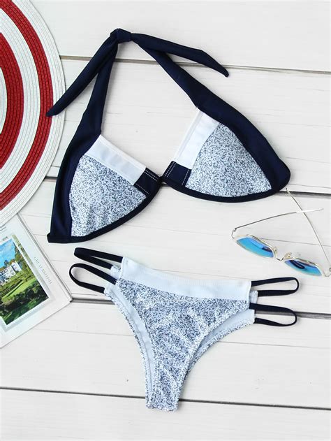 Ladder Cutout Triangle Bikini Set SheIn Sheinside