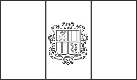Andorra Flag For Color The Flag Draft Flag 33055400 Png