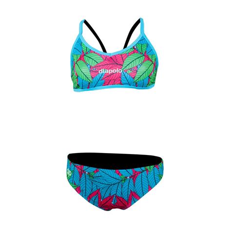 Női vékony pántos bikini Walnut Leaf Diapolo