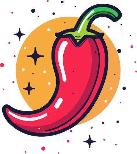 Hot Natural Chili Pepper Symbols Premium AI Generated Vector