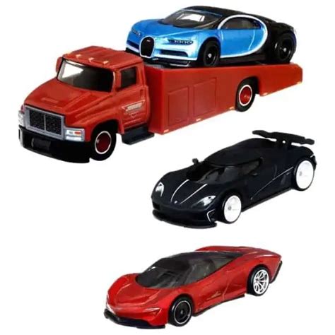 Hot Wheels Box Premium Carry On 16 Bugatti Chiron Koenigsegg Agera R Mclaren Speedtail