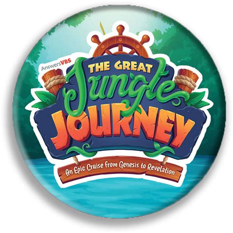 Logo Button Pack Of 10 Jungle Journey Answers Vbs 2024 Concordia