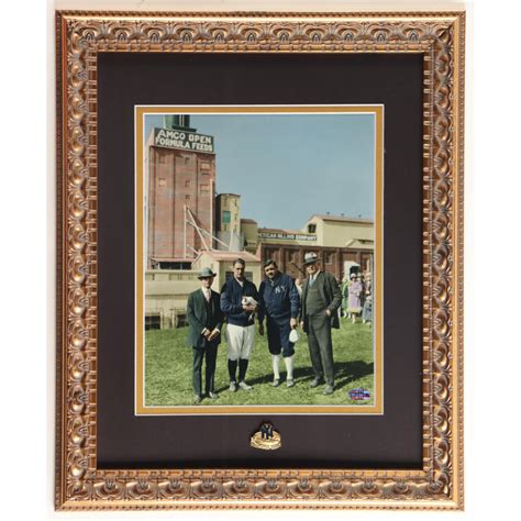 Babe Ruth Lou Gehrig Custom Framed Colorized Photo Display With Rd World Series Yankees Pin