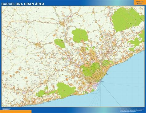 Mapa Códigos Postales Barcelona Vinilo Tienda Mapas de Barcelona