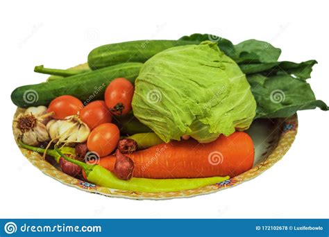 Verduras Frescas Aisladas En Un Fondo Blanco Foto De Archivo Imagen